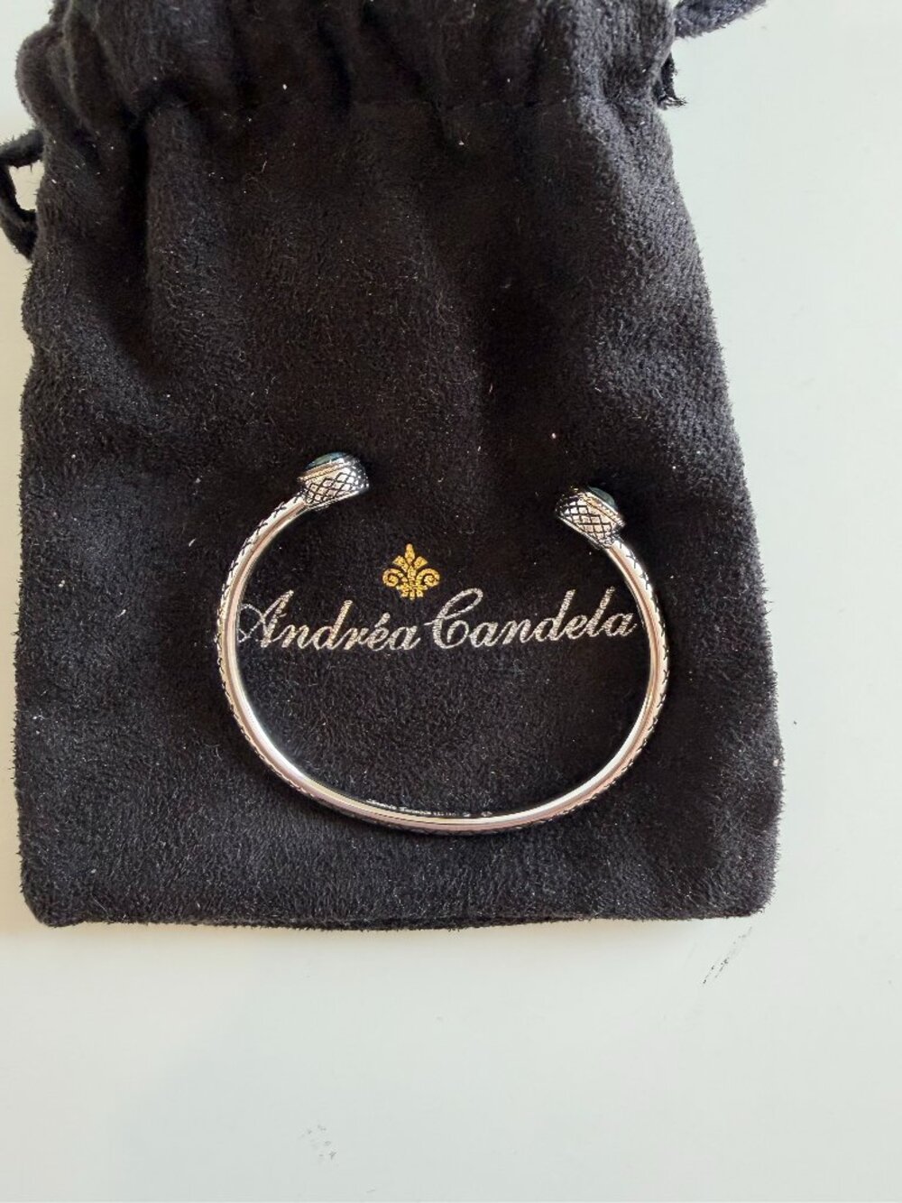 Andrea Candela blue topaz bangle bracelet
